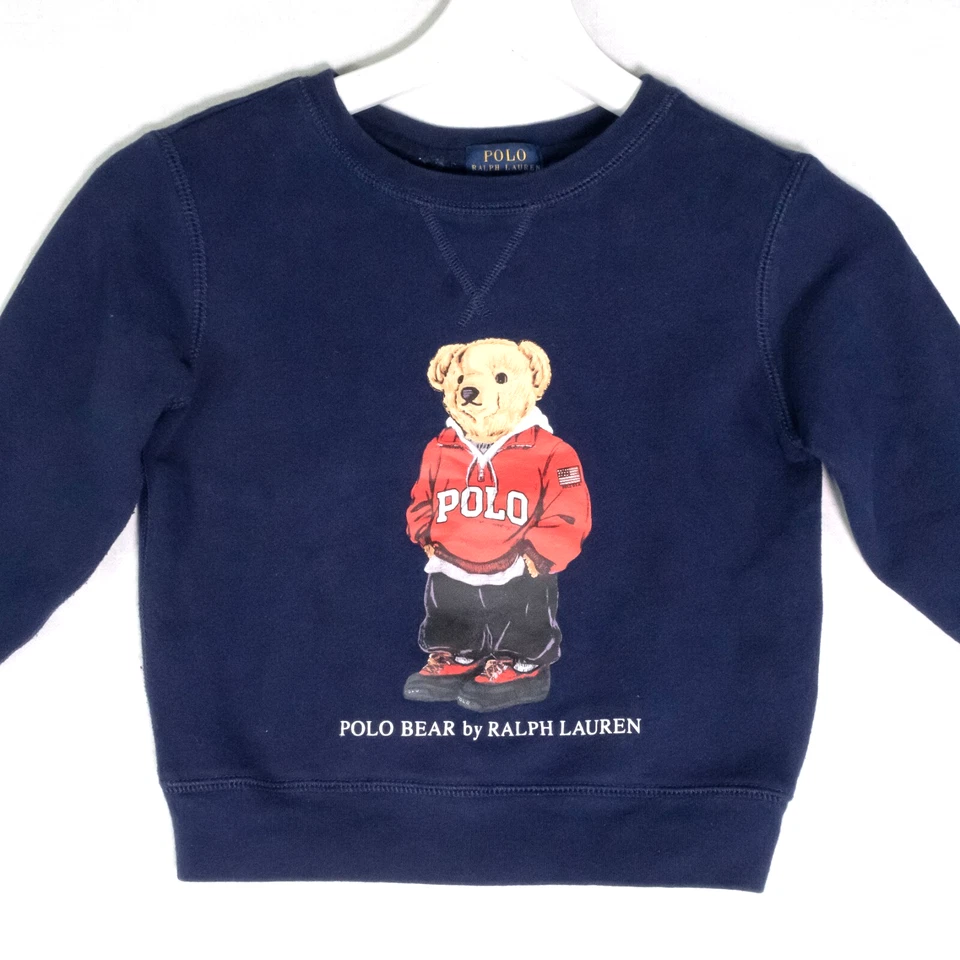 Polo Ralph Lauren Polo Oso Cuello Redondo Pullover Niños Talla 4 Suéter Foto 3 de 4