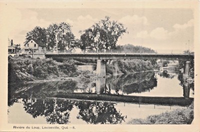 Louiseville Quebec Canada-Postcard Rivière Du Loop-Bridge-Photo Postkarte