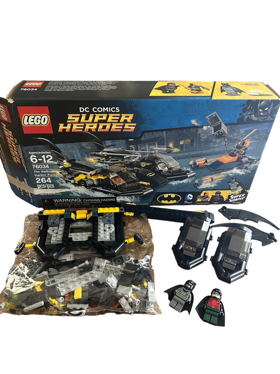 デズニーコレクション LEGO DC Super Heroes Batboat Harbour Pursuit 76034 Parts w/ Box