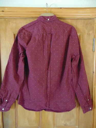 Linea Burgundy Shirt Long sleeved cotton shirt Casual Shirt Size M Used VGC - Picture 3 of 3