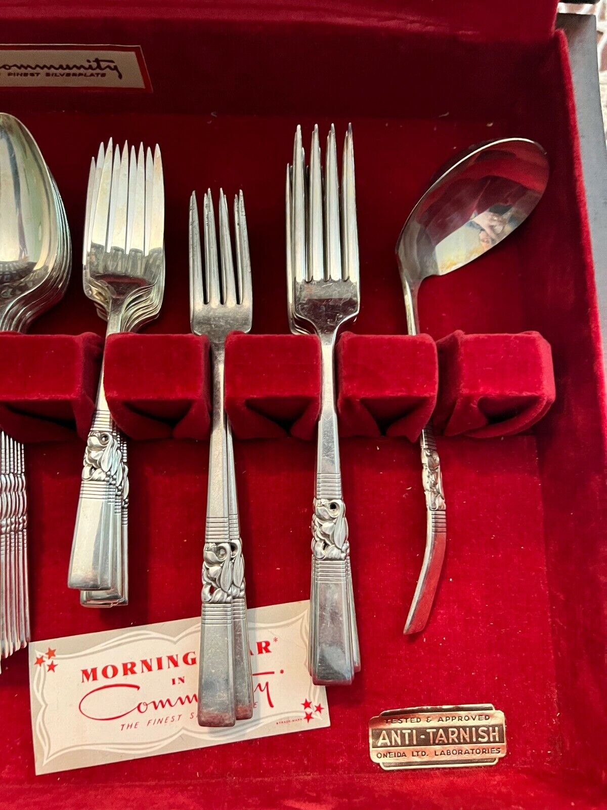 Antique Community The Finest Silver plate Flatware Set Morning 