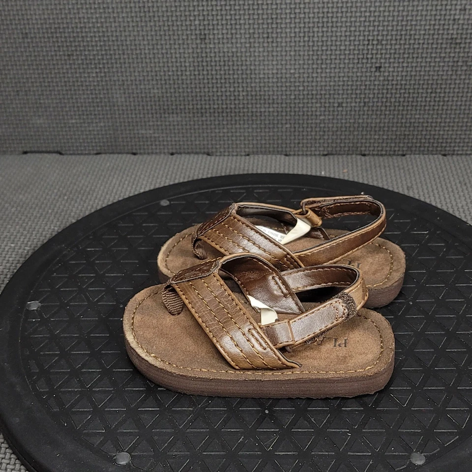 The Childrens Place Sandals Toddler Sz 4 Brown Strappy - Image 3 of 4