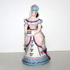 Vintage Kay Finch Godey Lady figure California Pottery hand painted MCM vintage
