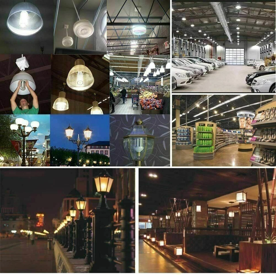 LED Corn Bulb Lamp 400W Eq 55W LED Bulb 168-Chip Corn Light E26 E27 6500lm White - Image 2 of 4
