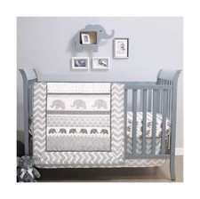 The Peanutshell Elephant Walk Crib Bedding Set 3 Piece Unisex Nursery Set ...