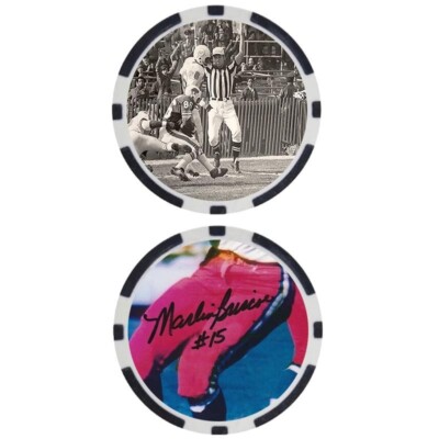 Marlin Briscoe Nebraska Omaha College Football Hall of Fame Chip - SIGNED