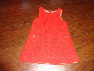 orange tweed dress