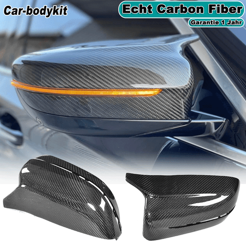 2xCarbon Außen Spiegelkappen Gehäuse Hülle Mirror Cover für BMW G30 G38 G11 G12 - Bild 1 von 10