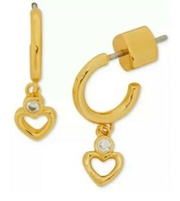 Image of kate spade - shining spade - huggie hoop stud earrings - gold - NWT- $42  A47