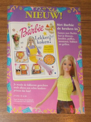 Seltene Werbung BARBIE Kochbuch LEKKER KOKEN! Niederlande 2001