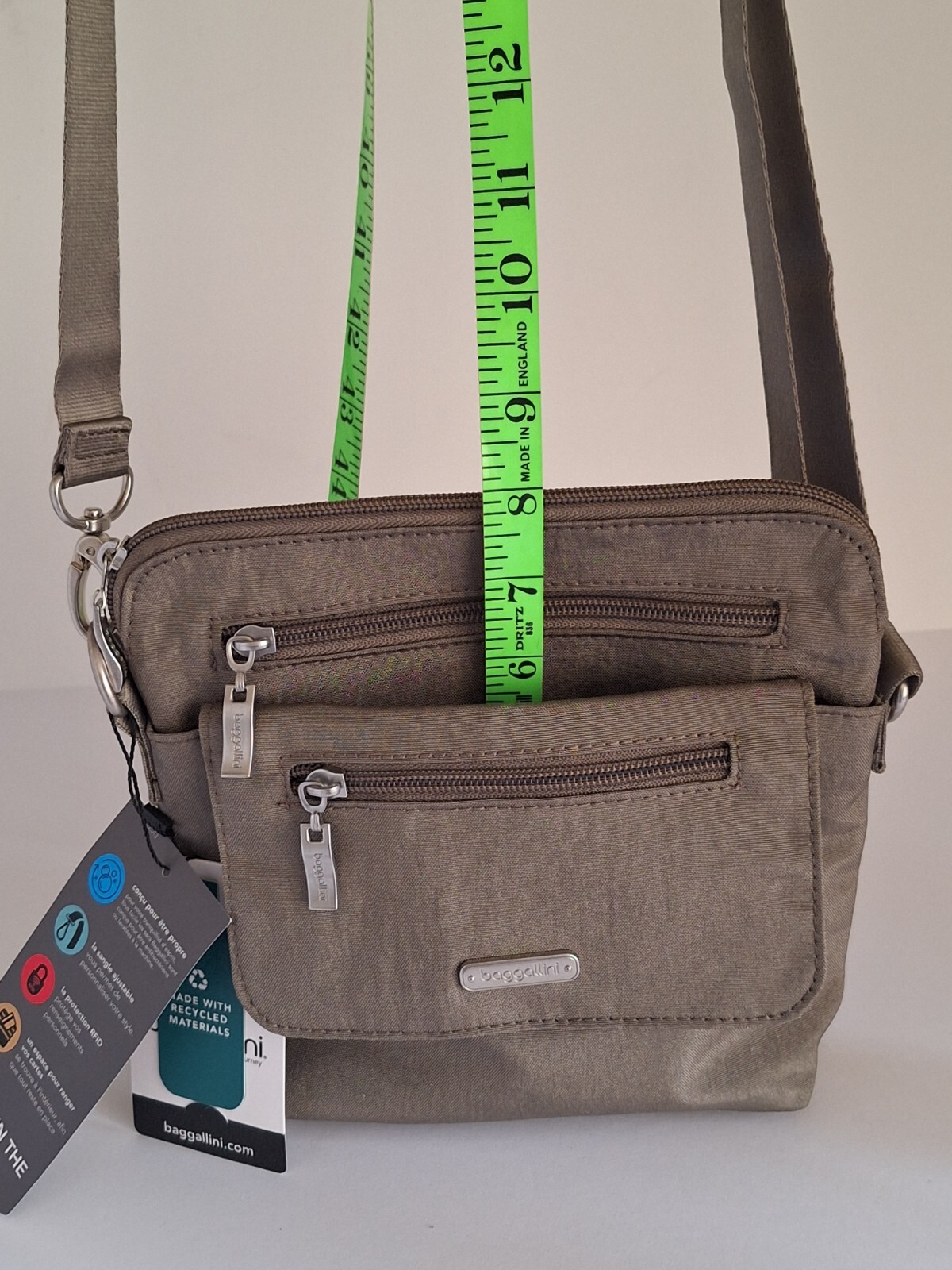 NWT Baggallini Let's Escape Crossbody, Sterling Shimmer eBay