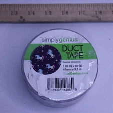Simply Genius Heavy Duty Duct Tape Cosmic Unicorns 1.88" x 10 Yds SGDT-15