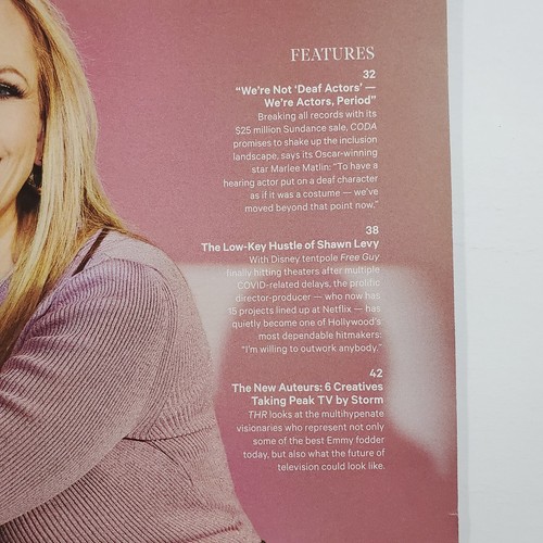 Coda Marlee Matlin Hollywood Reporter Aug 2021 Katsur Durant Shawn Levy - Picture 2 of 5