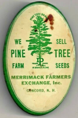 OLD Cello Pocket Emery Nail File ~ Pine Tree Farms Concord NH Merrimack Farmers