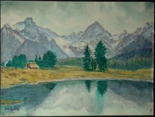 Egon STOITZNER (1903-1977) Tschengla in Vorarlberg - Berg Zimba.