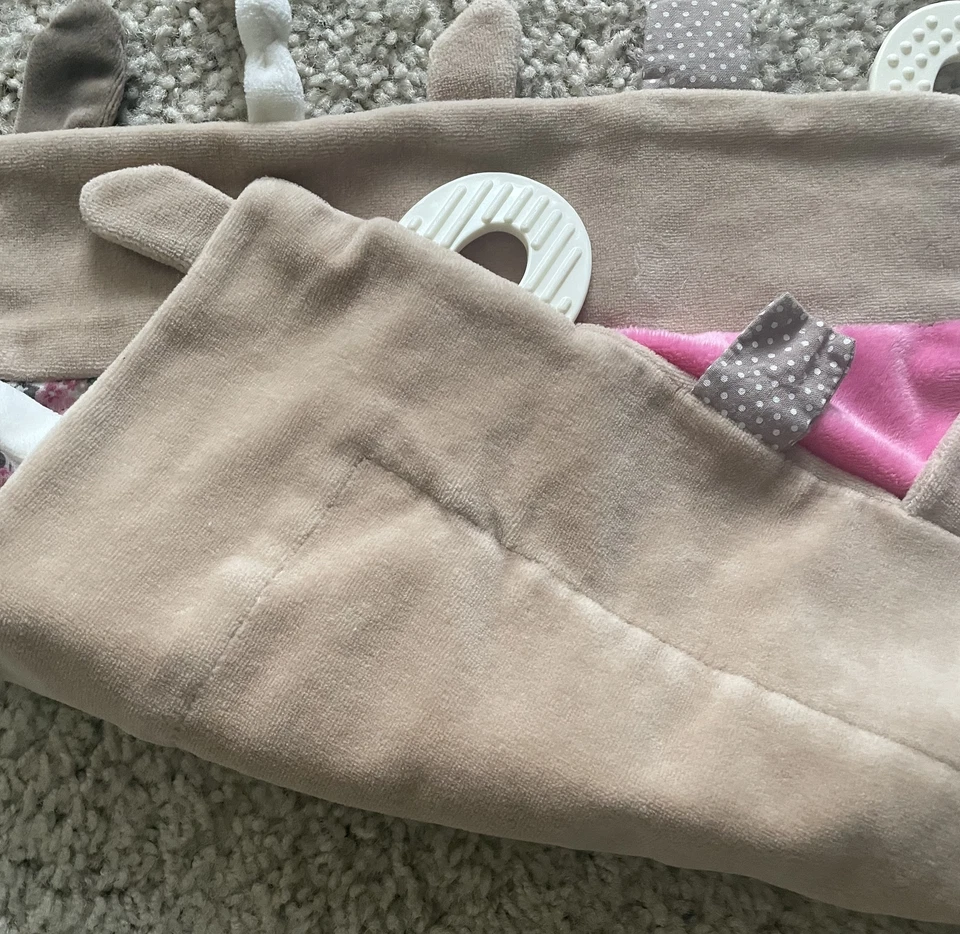 Cobertor de segurança floral Maison Chic bebê veado mordedor taggies - Imagem 3 de 4