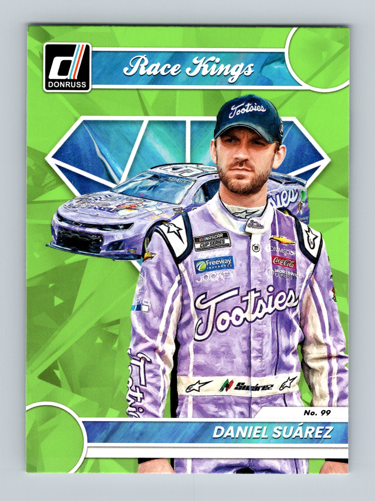 2023 Donruss Racing Race Kings LIME GREEN #11 Daniel Suarez