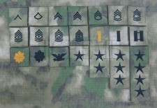 FG Black Pattern U.S.ARMY Rank Military Embroidery Patch Insignia