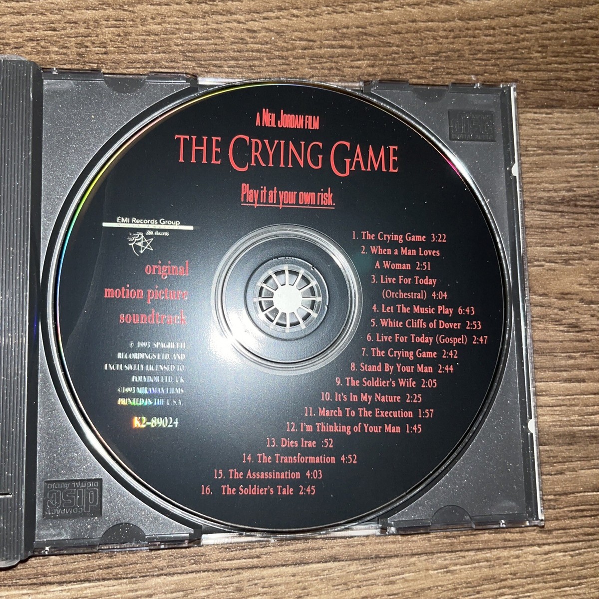 The Crying Game: Original Motion Picture Soundtrack - Music CD