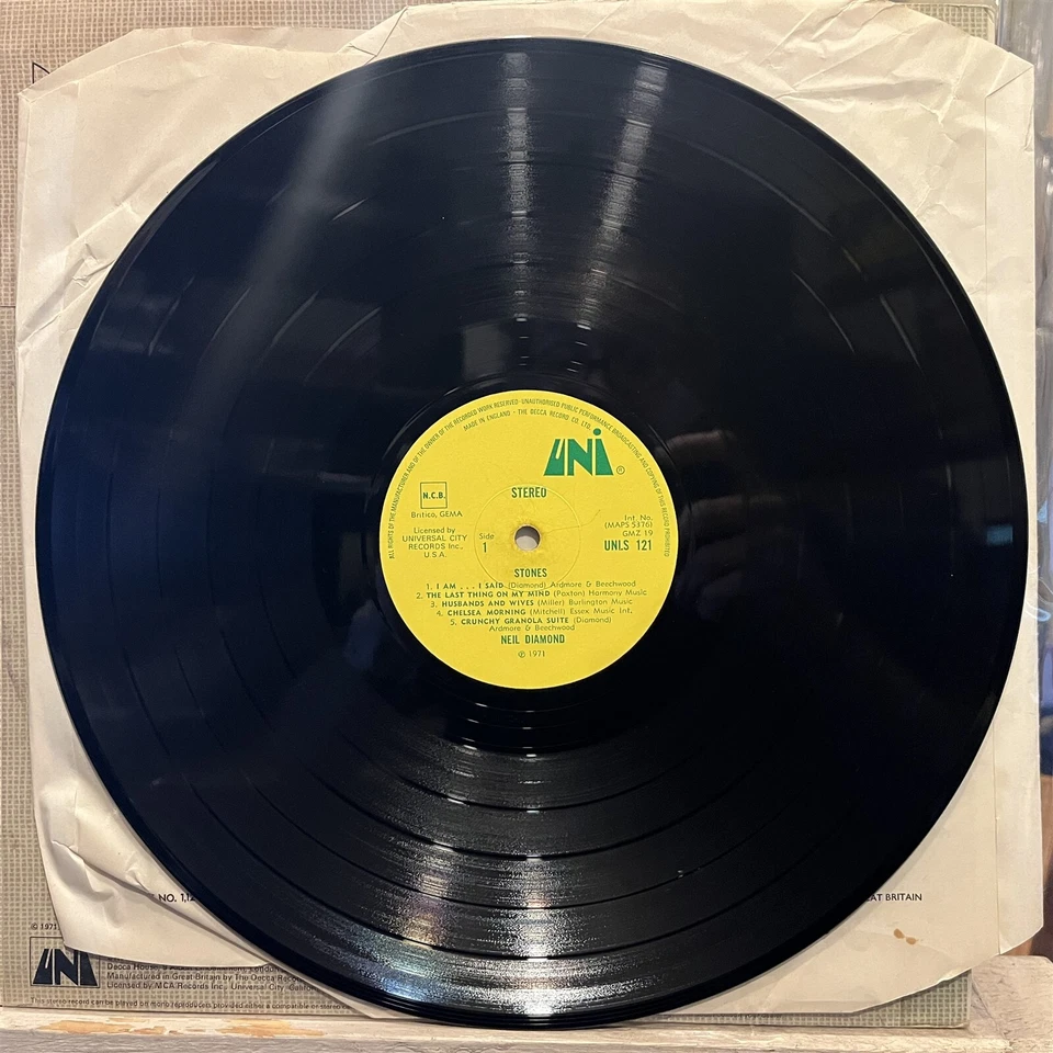 [ROCK/POP]~EXC/VG+ LP~NEIL DIAMOND~Stones~{Original 1971~UNI~Issue]~UK Import~ - Image 3 of 4