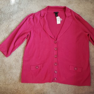 plus size hot pink cardigan