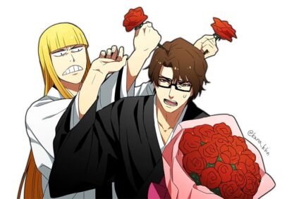 Anime aizen sousuke hirako shinji j1 fanart from Stitched Gaming Mat Desk