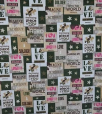 Military I Love A Soldier Fleece Fabric