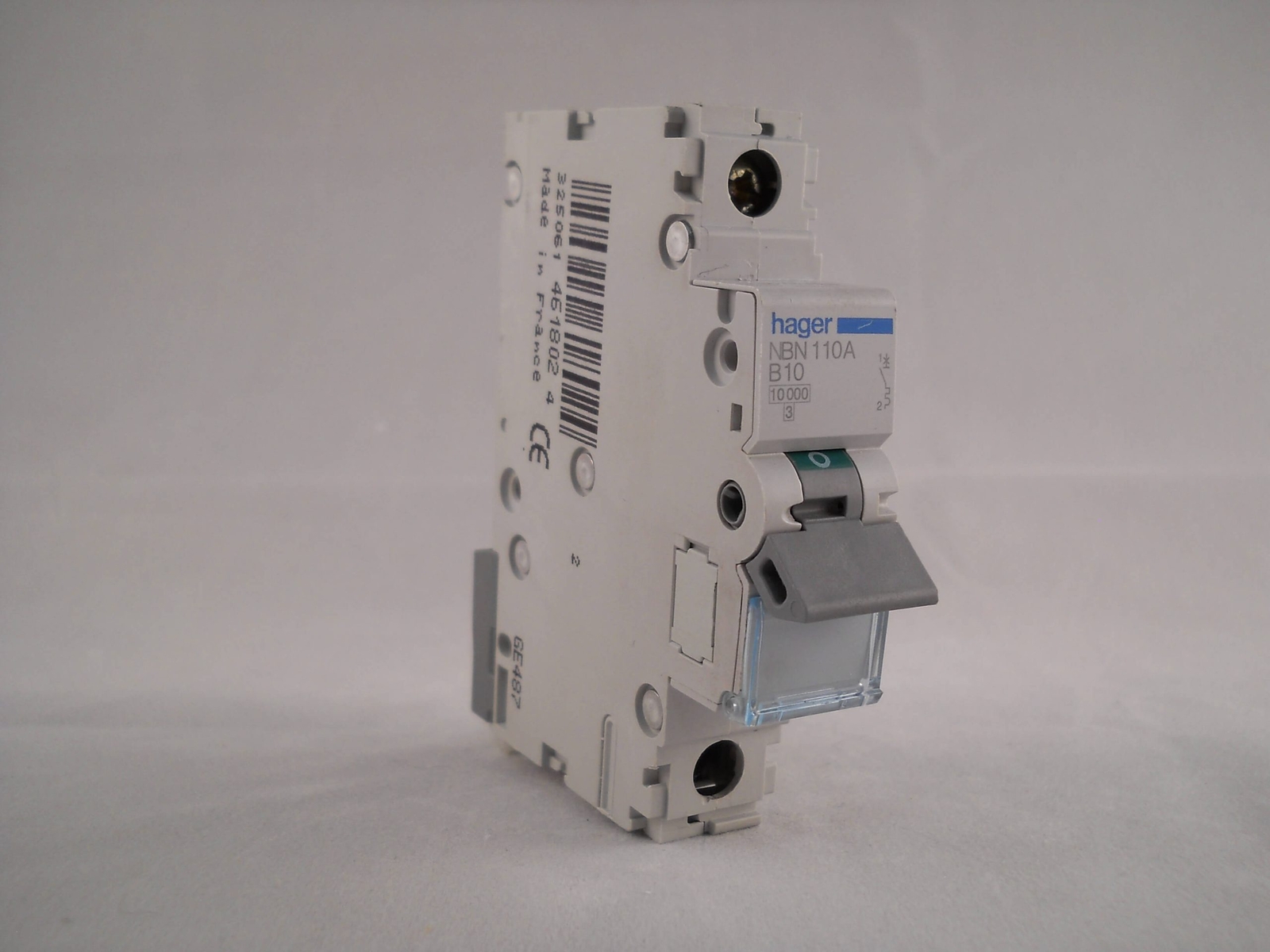 Hager MCB 10 Amp Single Pole Circuit Breaker Type B 10A B10 NBN110A