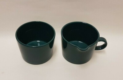 Kaj Franck Teema Green Creamer & Sugar Bowl Kilta Arabia