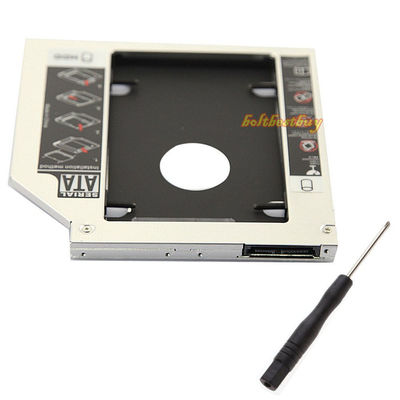Elodie CD Caddy Per Disco Rigido SSD SATA 2.5" - Eiettore Per Dell Latitude E6400 E6410 E6510 - Alluminio Nero Adattatore Hard Drive E6510 - Foto 3