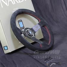 330mm 13 Nardi Suede Leather Mid-deep 55mm 2 Racing Sport Steering Wheel