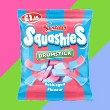 Swizzels Squashies Drumstick Bubblegum 120g Foam Gummy Candy From UK