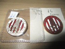 2 stoke city football badges, southern supporters club,  maker is reeves