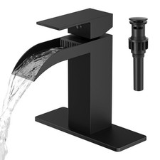 Bathroom Faucet 1 or 3 Hole Rv Bathroom Sink Faucet Vanity Faucet Matte Bla...