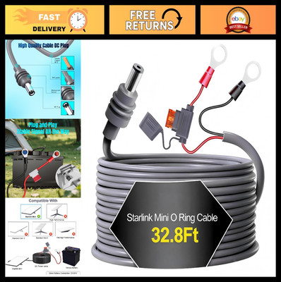 32.8Ft Waterproof DC Extension Cable, Power Converter Adapter, Female O Ring Acc