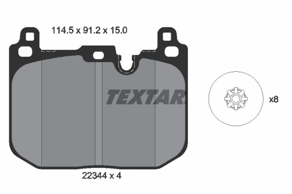 Textar Bremsbelagsatz Scheibenbremse 2234401 FüR F56 Mini F57 F55 F54 F60 BMW X1-image