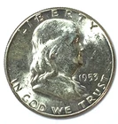 1953 S 50c Franklin Silver Half Dollar Uncirculated San Francisco