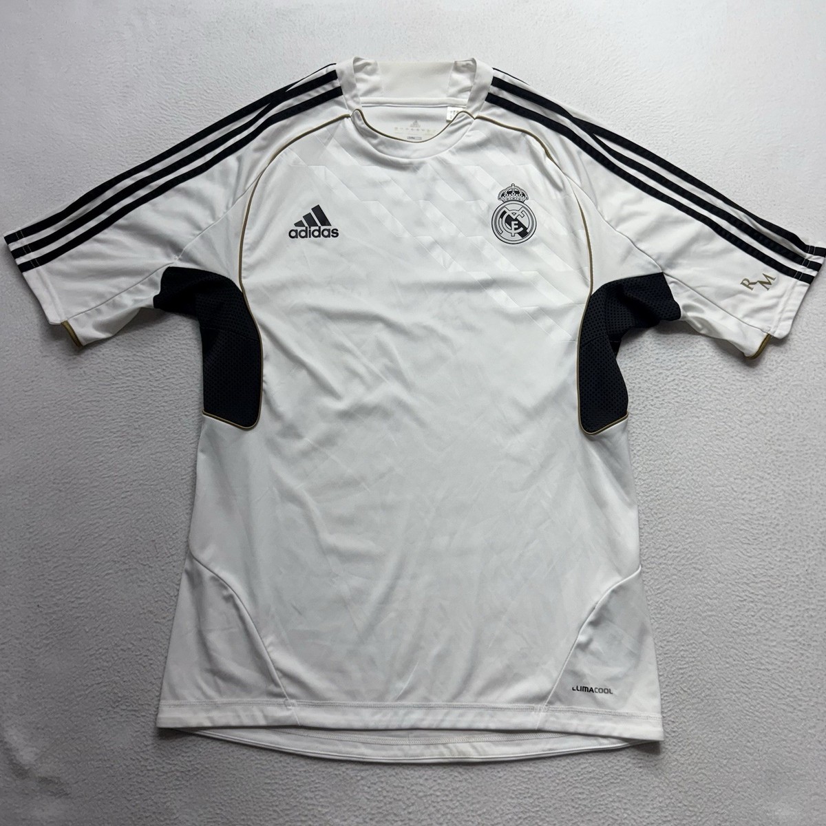 REAL MADRID 2011 2012 TRAINING FOOTBALL SOCCER JERSEY Adidas Large