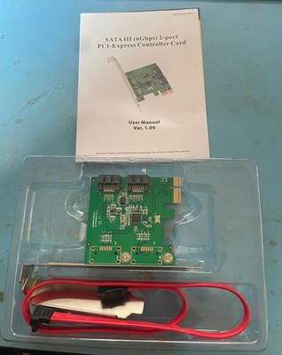 SATA III 2-Port PCI-express v2.0 6Gbps Controller Card, ASM1061 Chipset