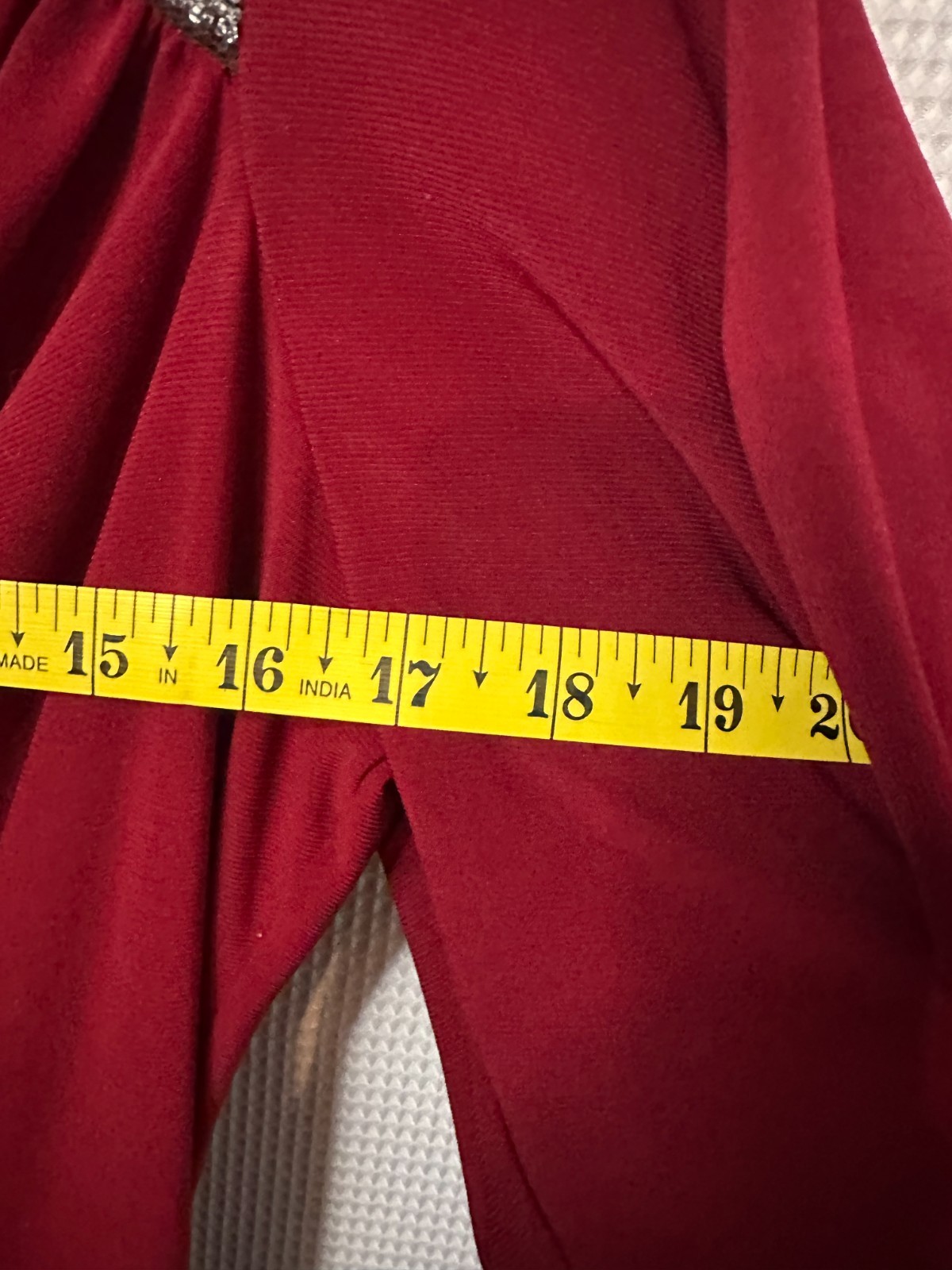 Perseption Concept Blouse w/ Beaded Panels Maroon… - image 7