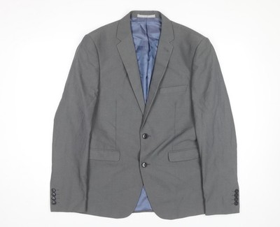 Burton Menswear Grau Slim Fit Blazer Herren 40R
