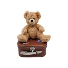 STEIFF 111471 Teddybär Fynn Beige "Knopf Im Ohr" mit Koffer Teddy Bär ca. 28cm
