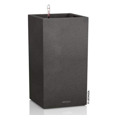 LECHUZA  Pflanzgefäße CANTO Stone High 30 Graphitschwarz All-in-One