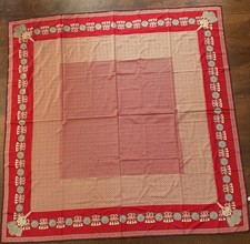 Vintage Chanel Silk Scarf USED RED