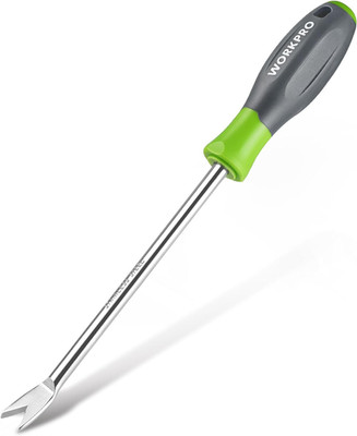 11.5'' Dandelion Weeder Puller Tool with Soft Handle, Polished Stainless Steel Ga