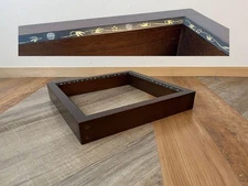 Ro Hearth Frame Black Lacquered Wood Sanyu Makie Urasenke Japanese Tea Ceremony