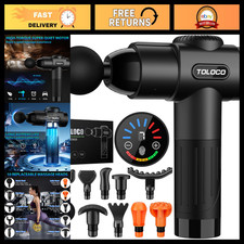 Deep Tissue Massage Gun for Athletes, Percussion Massager with 10 Heads, Pain Re