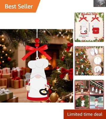Versatile Wooden Chef Gnome Tree Decoration - Ideal for Kitchen and Bar Accents