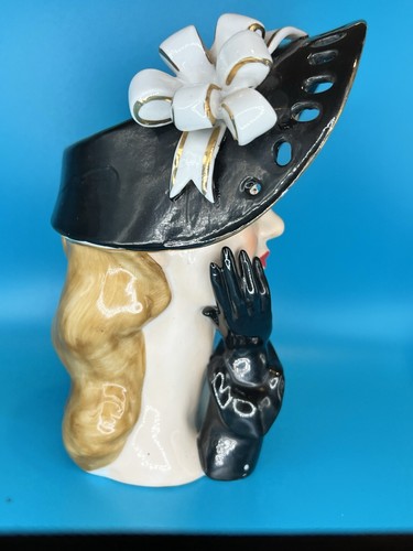Antique 1950’s Napco 7” Lady Head Vase “Glamour Girl” S348A - Picture 3 of 9