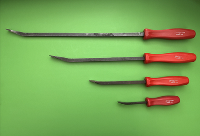 #ad #ad Snap On Tools USA 4 Piece RED Hard Handle NON STRIKING Pry Bar Set SPB704 RARE $224.99